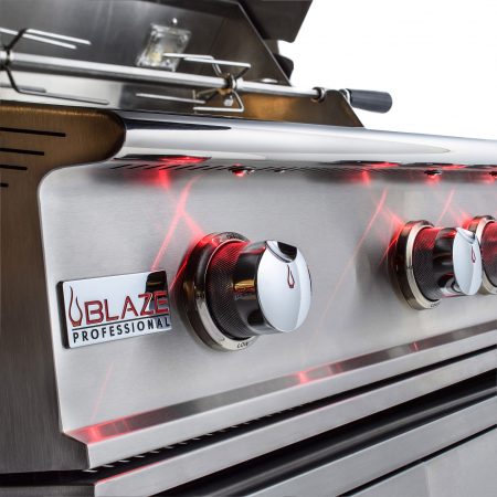 Burner Grill Professional Burner With Infrared Blaze 44-Inch 4 Built-In - Rear Gas Blaze Grills